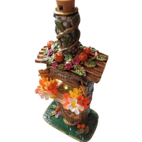 Bottella forma de casa con luz